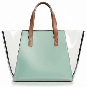 Vince Camuto Mint Green Tote with Leather Handles